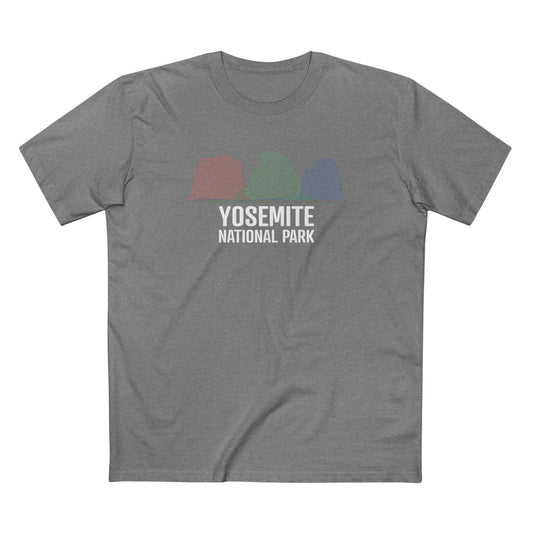 Yosemite National Park T-Shirt - Histogram Design in Athletic Heather