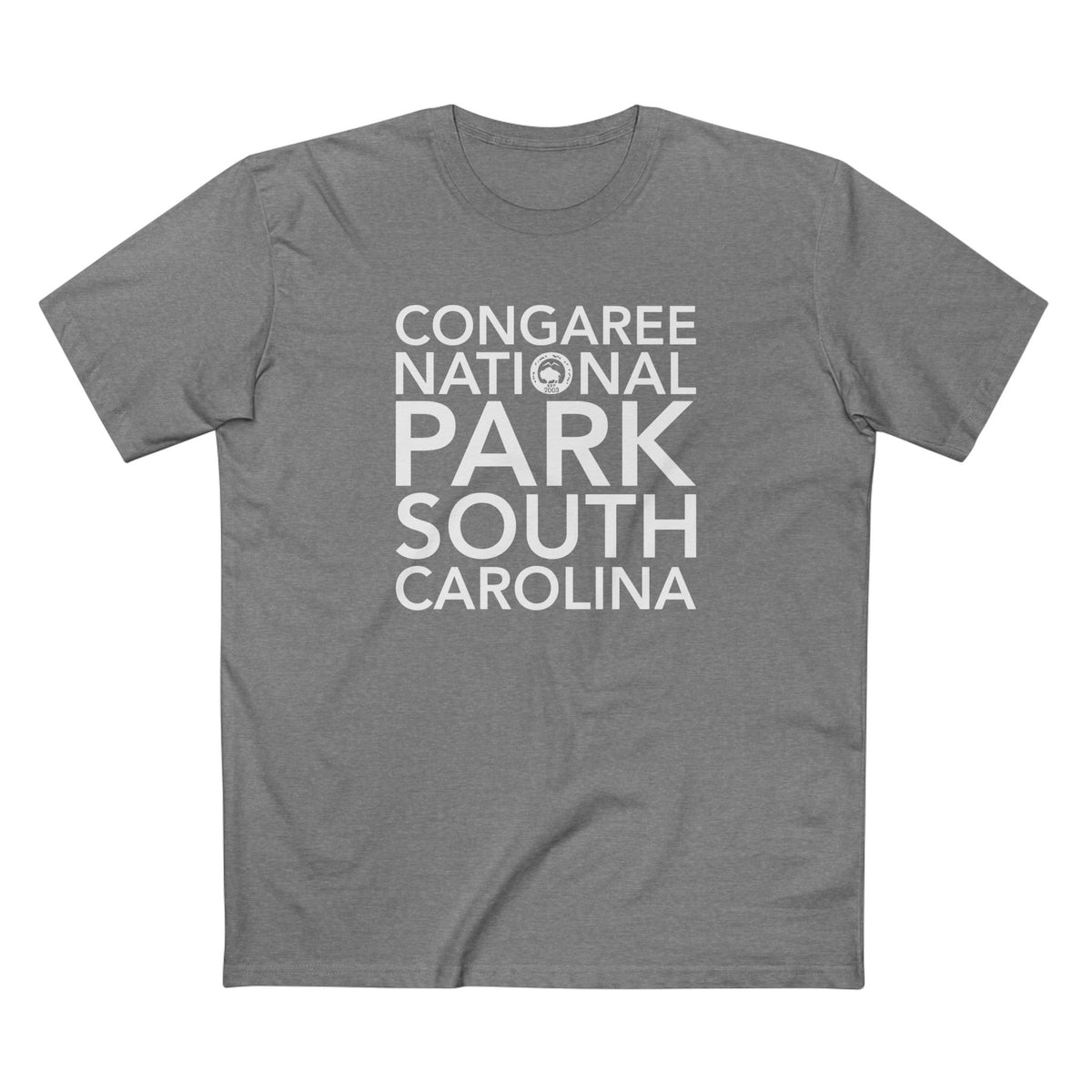 Congaree National Park T-Shirt Block Text in Athletic Heather