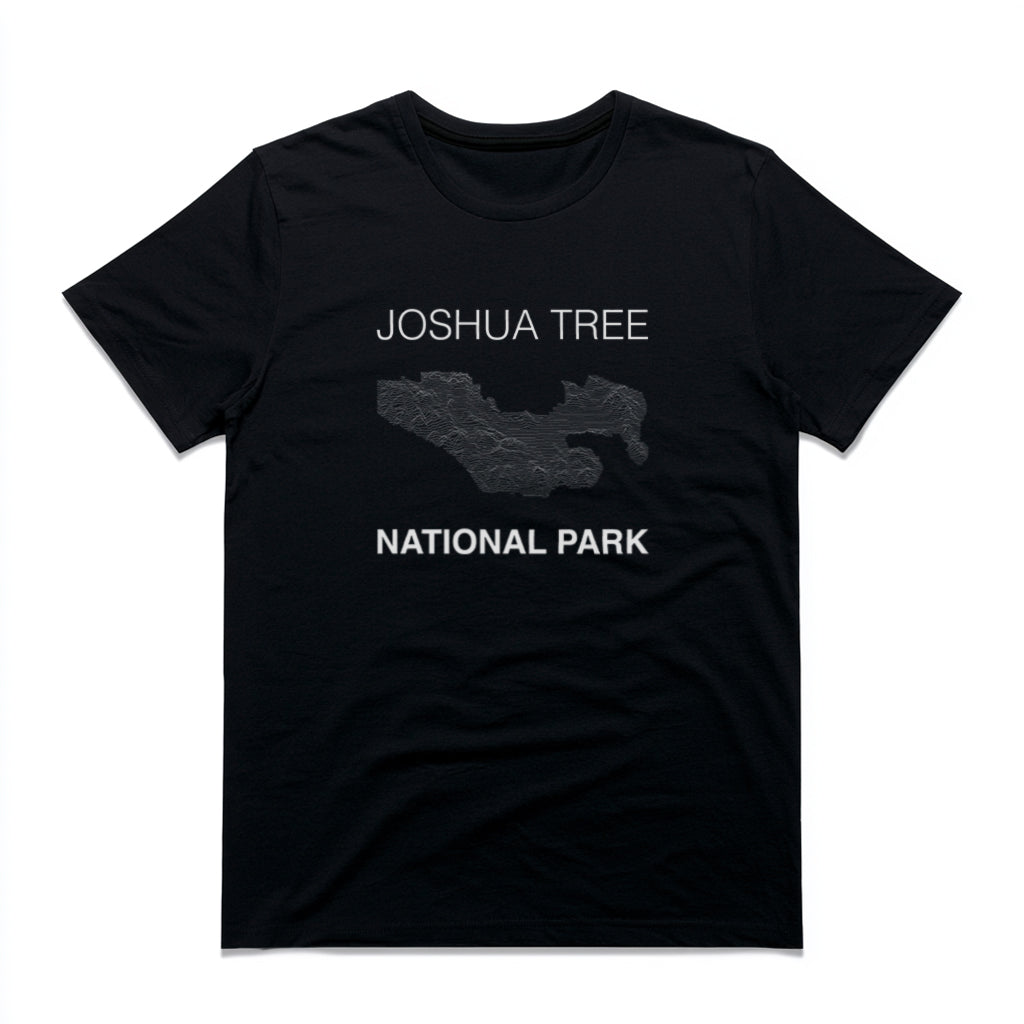 Joshua Tree National Park T-Shirt Lines in Black