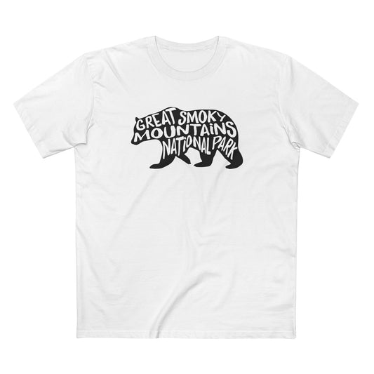 Great Smoky Mountains National Park T-Shirt - Black Bear in White