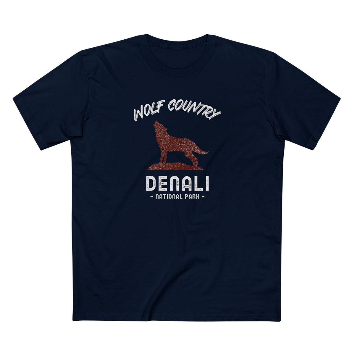 Denali National Park T-Shirt - Wolf Country in Navy