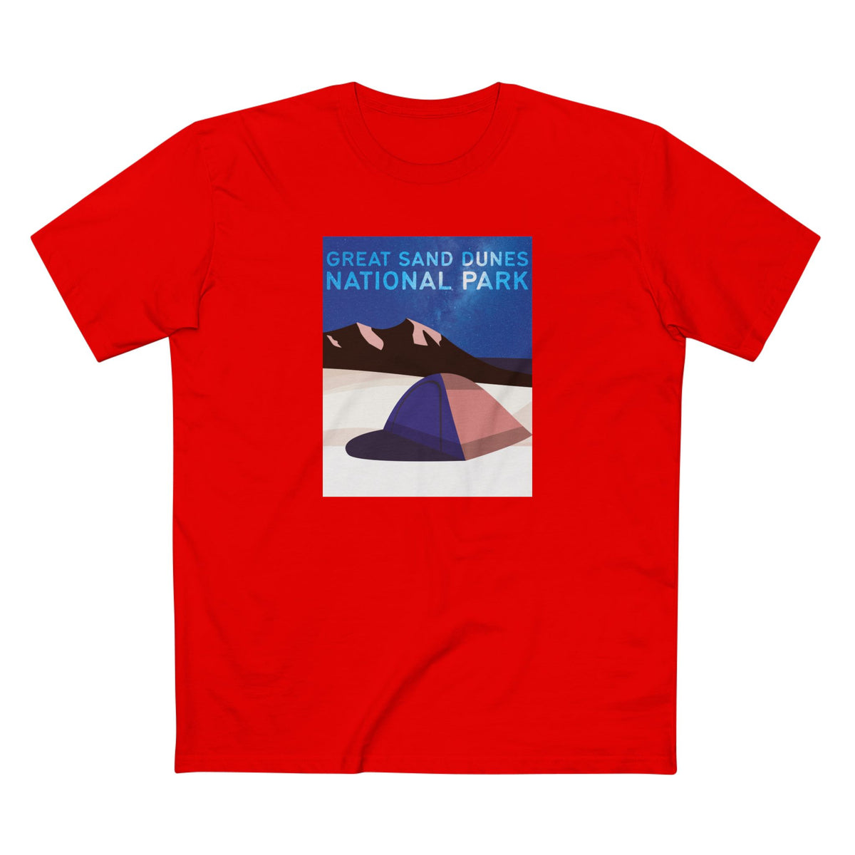 Great Sand Dunes National Park T-Shirt - Poster in Red