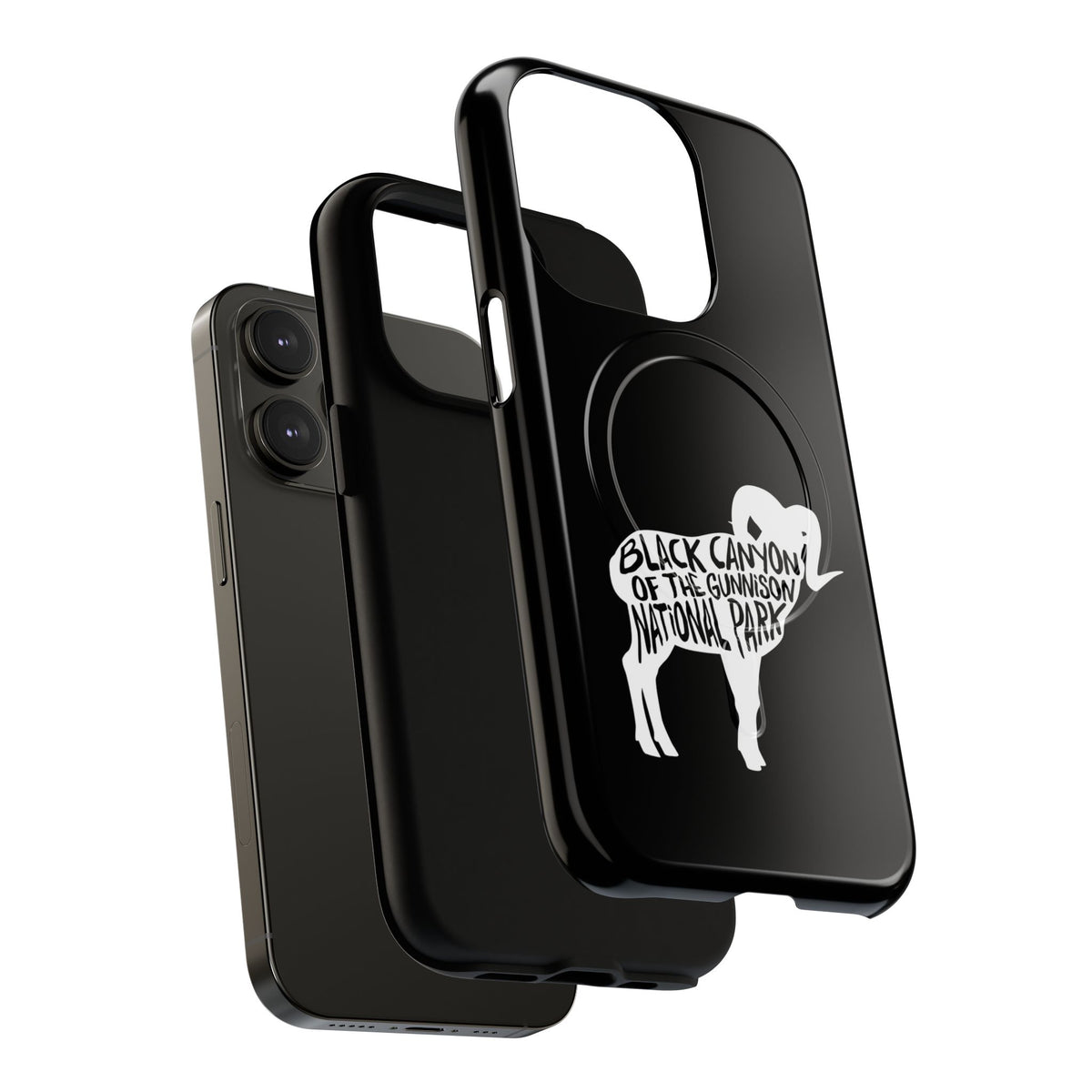 Black Canyon of the Gunnison National Park iPhone Case with MagSafe - Bighorn Sheep Design