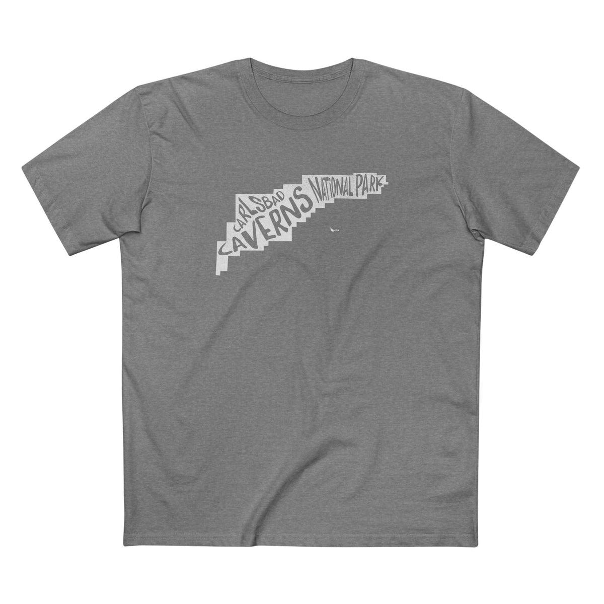 Carlsbad Caverns National Park T-Shirt - Map in Athletic Heather