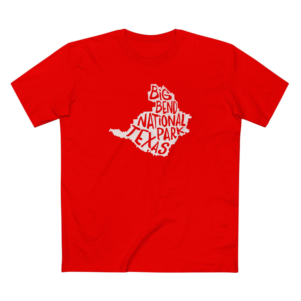 Big Bend National Park T-Shirt - Map in Red