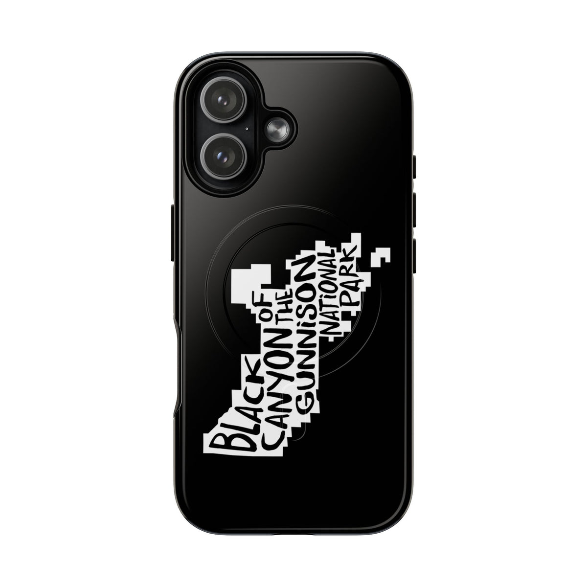Black Canyon of the Gunnison National Park iPhone Case with MagSafe - Map Design
