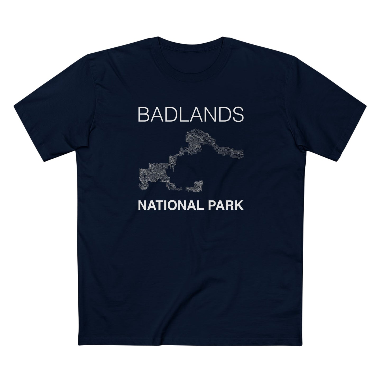 Badlands National Park T-Shirt Lines in Navy