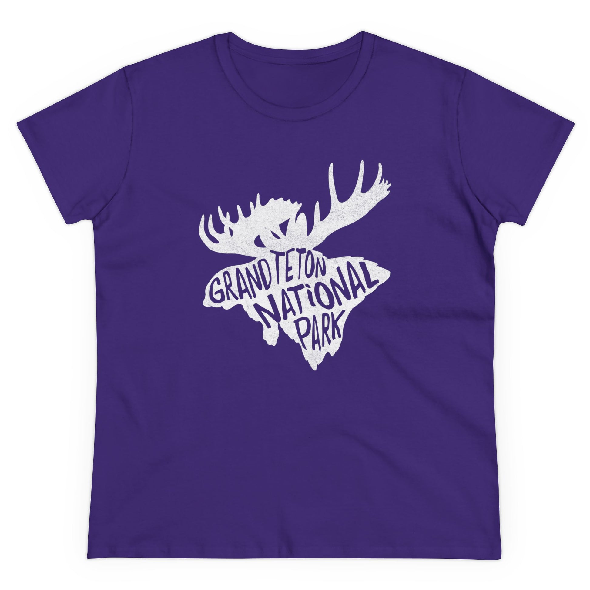 Grand Teton National Park Women's t-shirt featuring a moose silhouette
