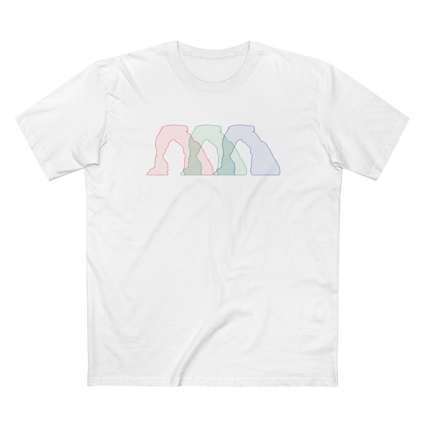 Arches National Park T-Shirt - Histogram Design Delicate Arch in White