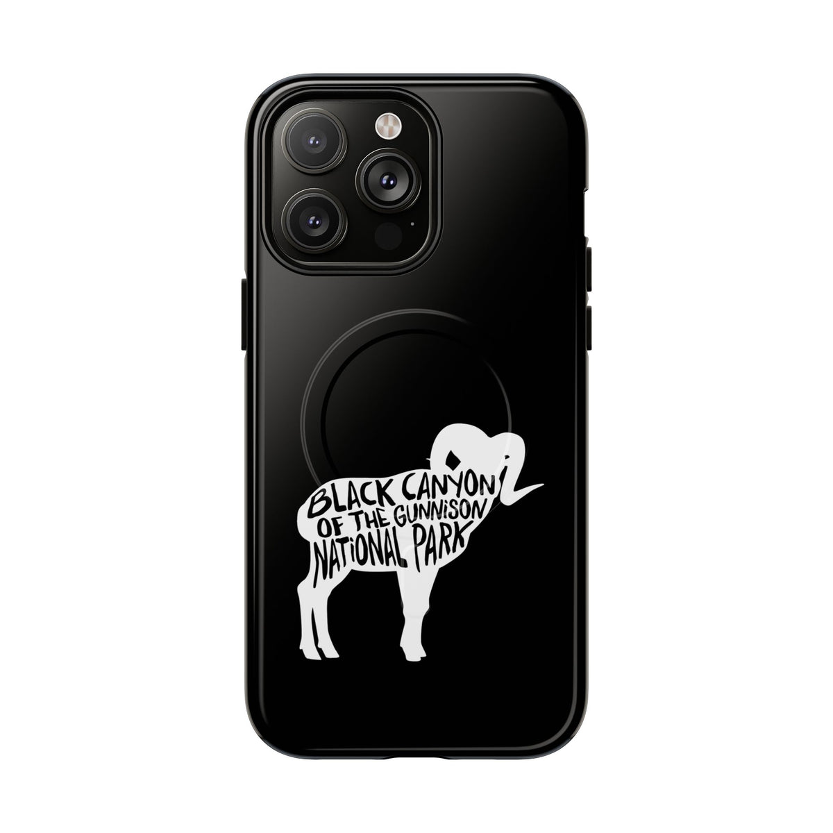 Black Canyon of the Gunnison National Park iPhone Case with MagSafe - Bighorn Sheep Design