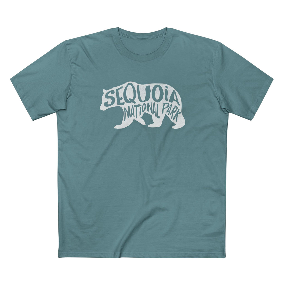Sequoia National Park T-Shirt - Black Bear in Slate Blue