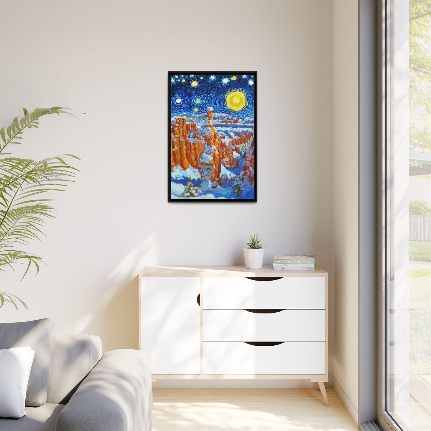 Bryce Canyon National Park Framed Canvas - The Starry Night