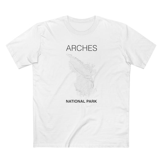Arches National Park T-Shirt Lines in White