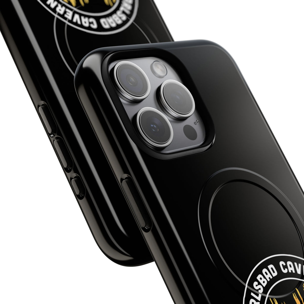 Carlsbad Caverns National Park iPhone Case with MagSafe - Orange Round Emblem Design