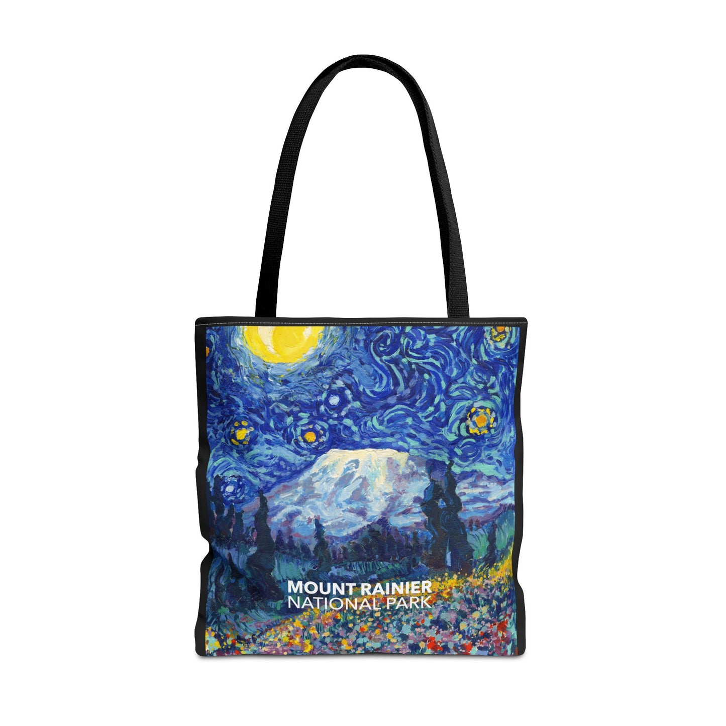 Mount Rainier National Park Tote Bag - The Starry Night Large