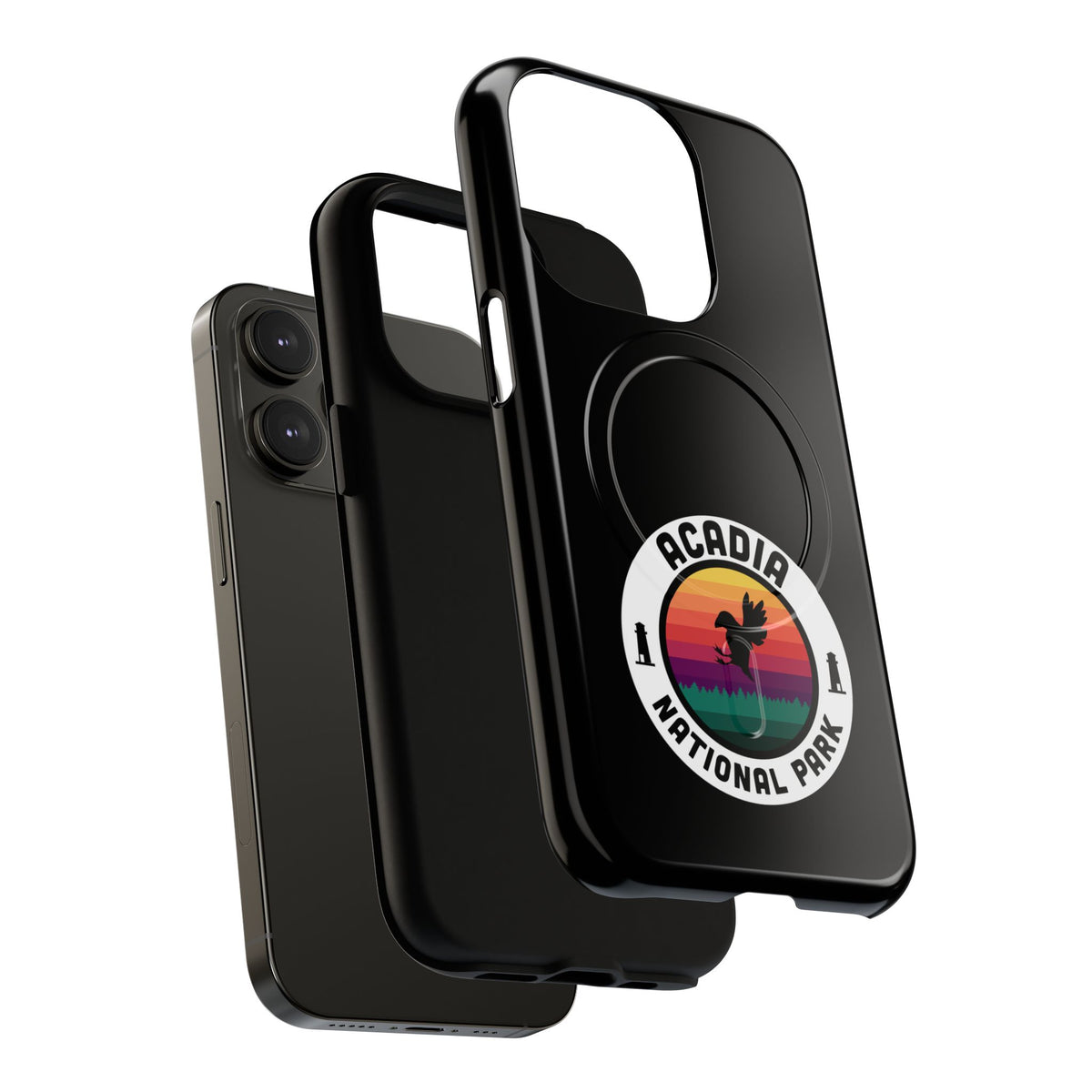 Acadia National Park iPhone Case with MagSafe - Round Emblem Design