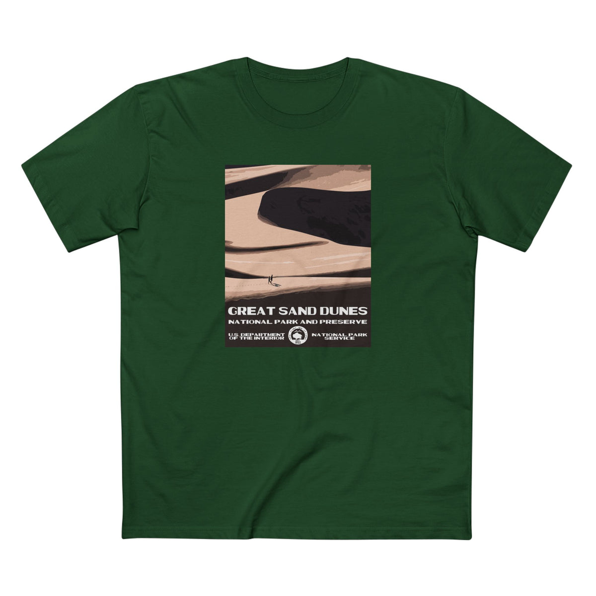 Great Sand Dunes National Park T-Shirt in Forest Green