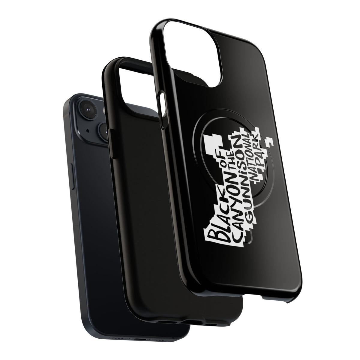 Black Canyon of the Gunnison National Park iPhone Case with MagSafe - Map Design