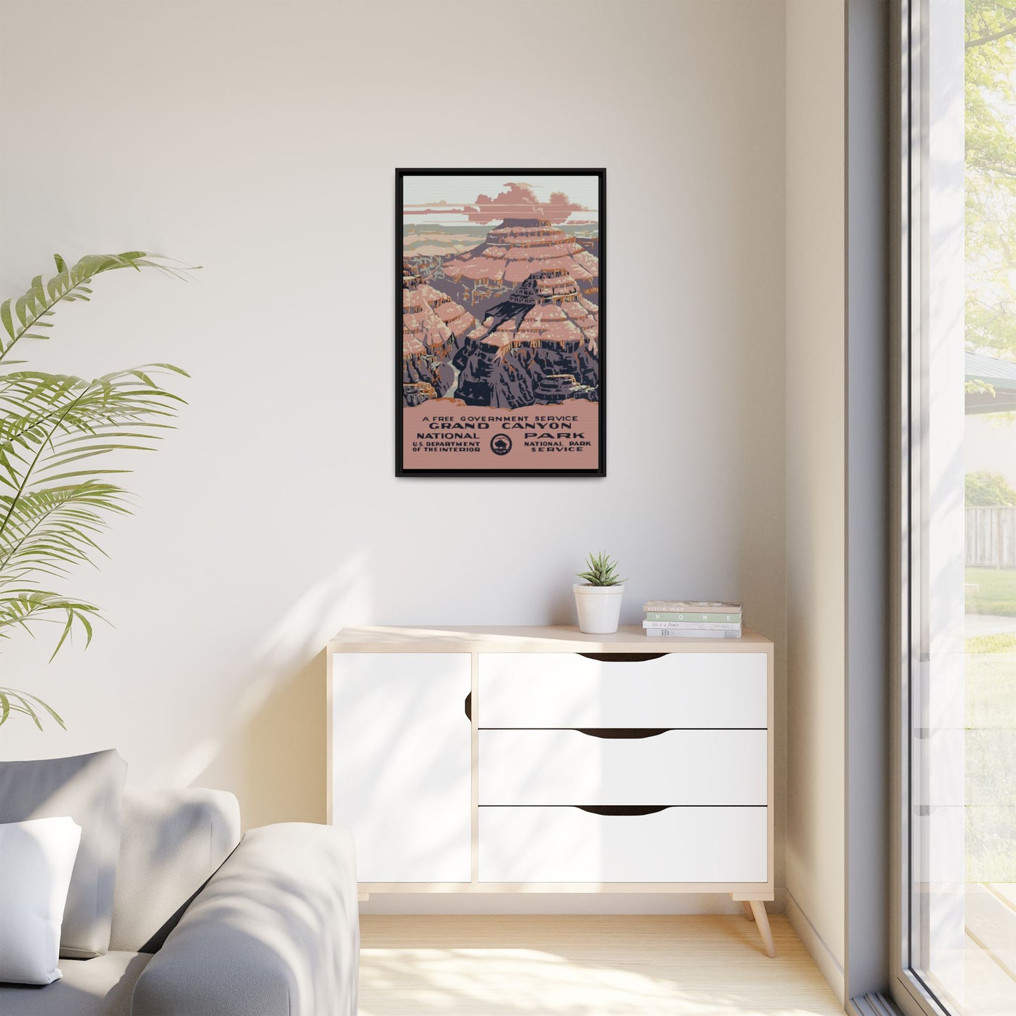 Grand Canyon National Park Framed Canvas - WPA Poster