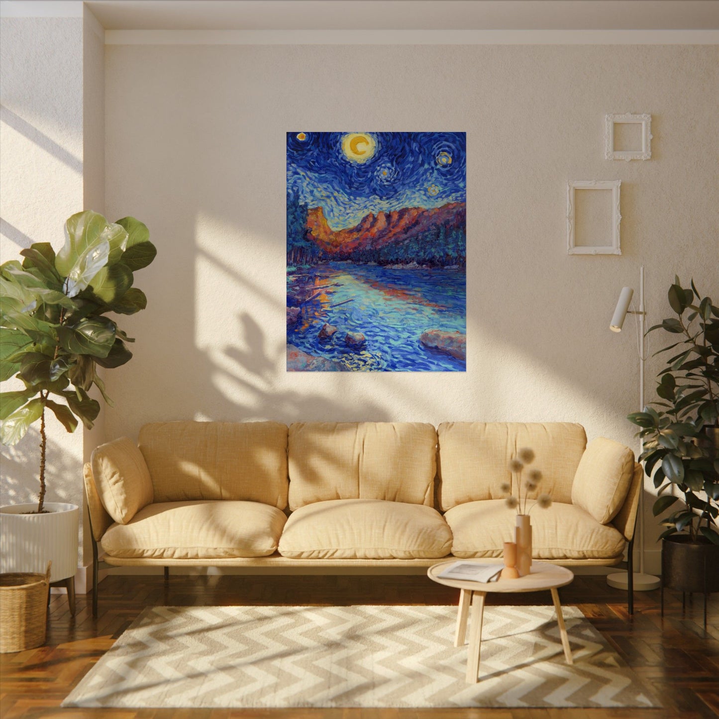 Rocky Mountain National Park Starry Night Poster - Premium Textured Paper