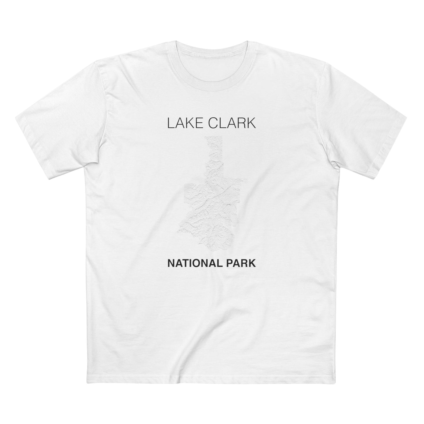 Lake Clark National Park T-Shirt Lines in White