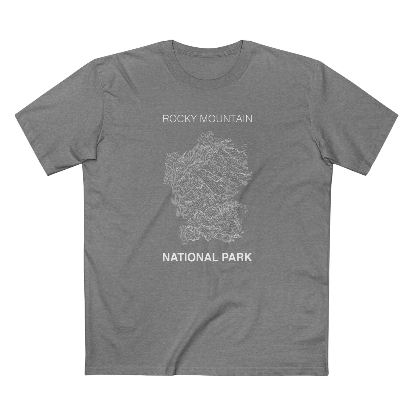 Rocky Mountain National Park T-Shirt Lines in Athletic Heather