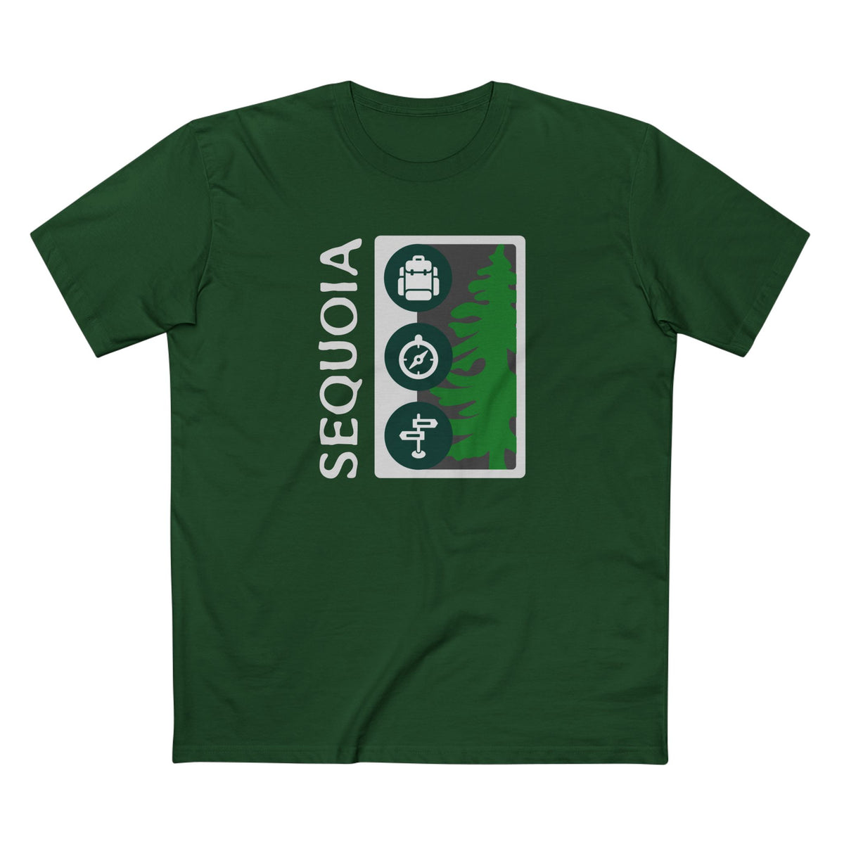 Sequoia National Park T-Shirt Tree Graphic in Forest Green