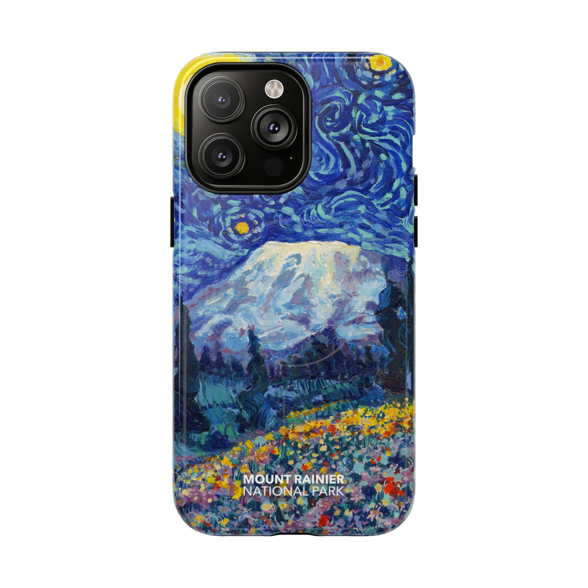 Mount Rainier National Park iPhone Case with MagSafe - Starry Night