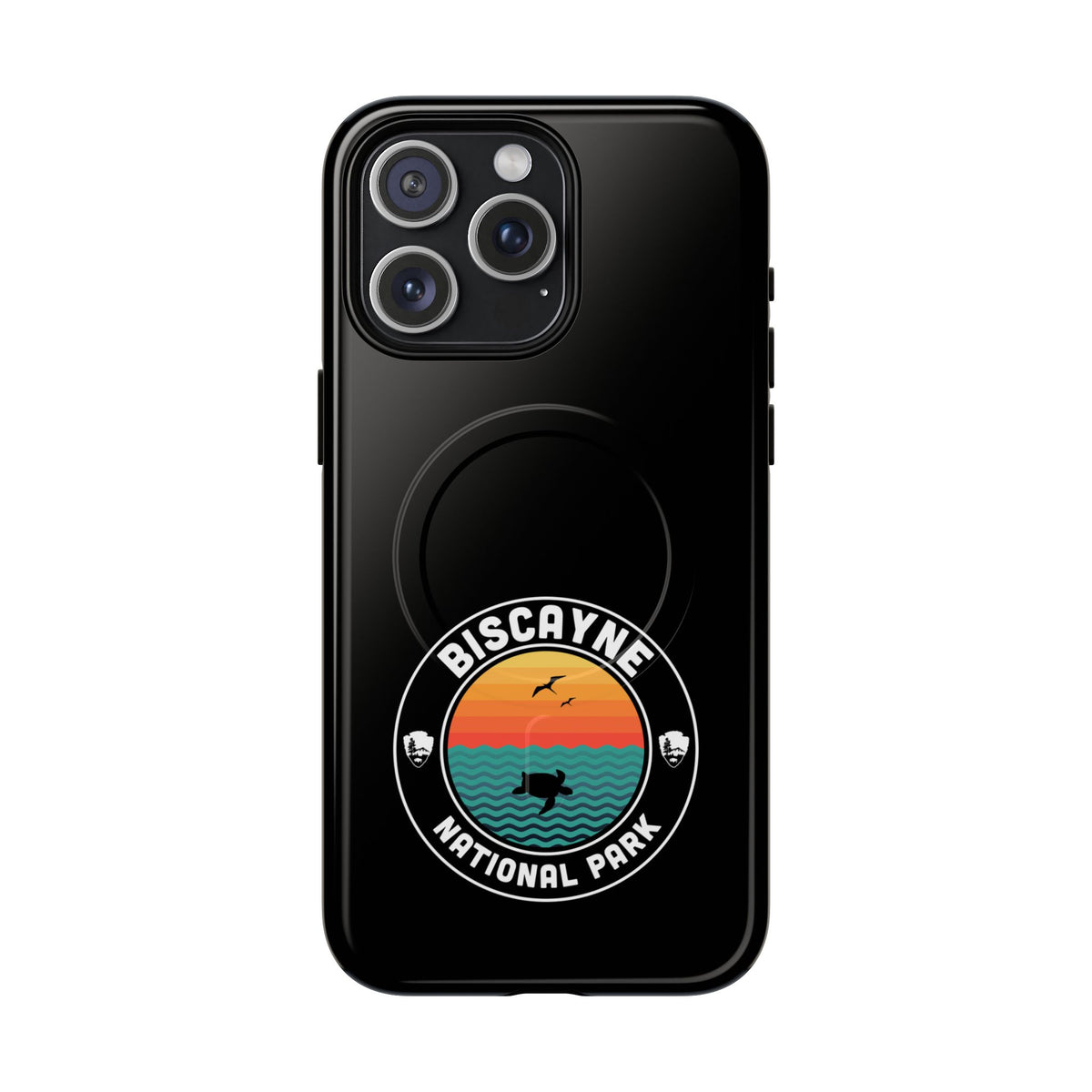 Biscayne National Park iPhone Case with MagSafe - Round Emblem Design