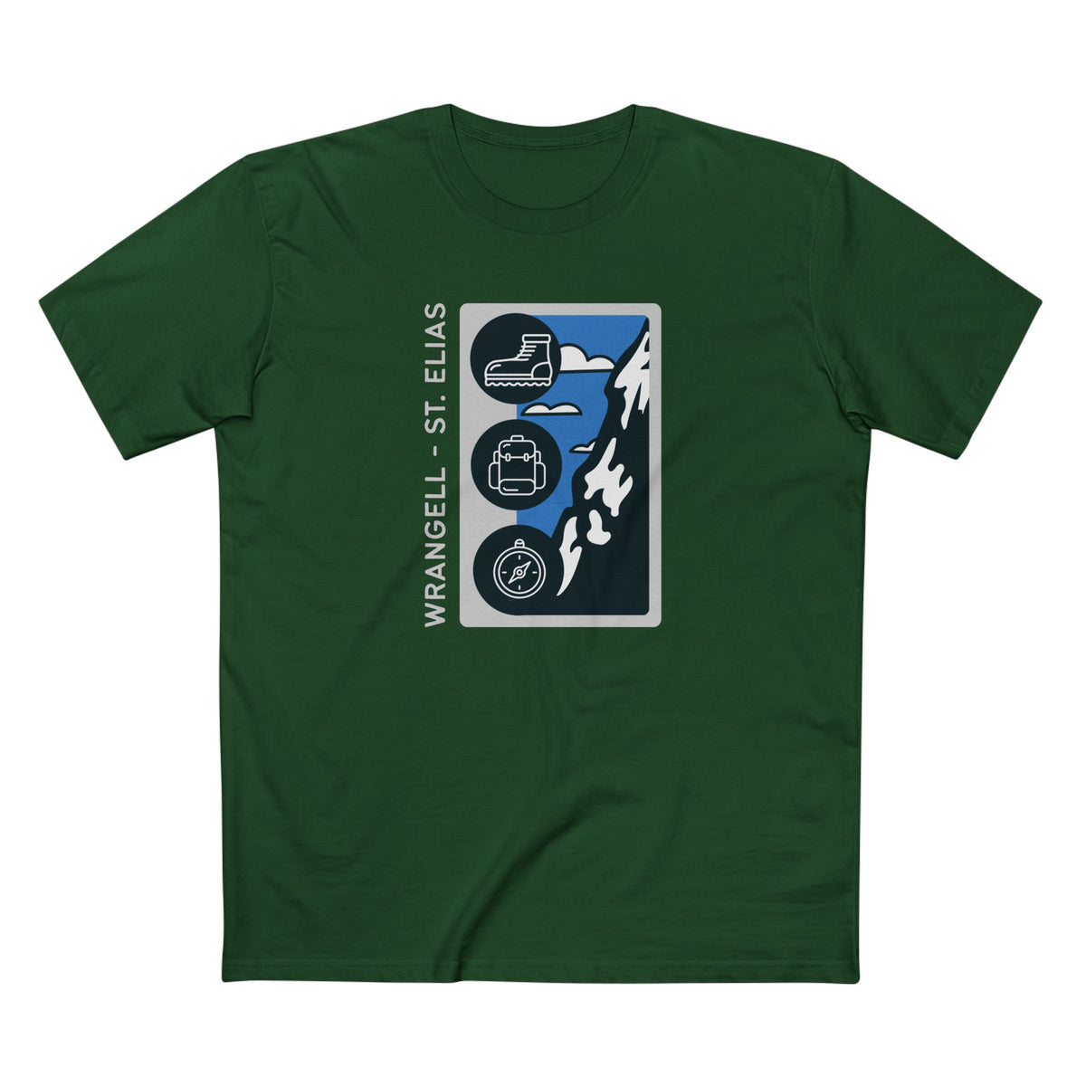Wrangell St. Elias National Park T-Shirt - Hike Wrangell St Elias in Forest Green