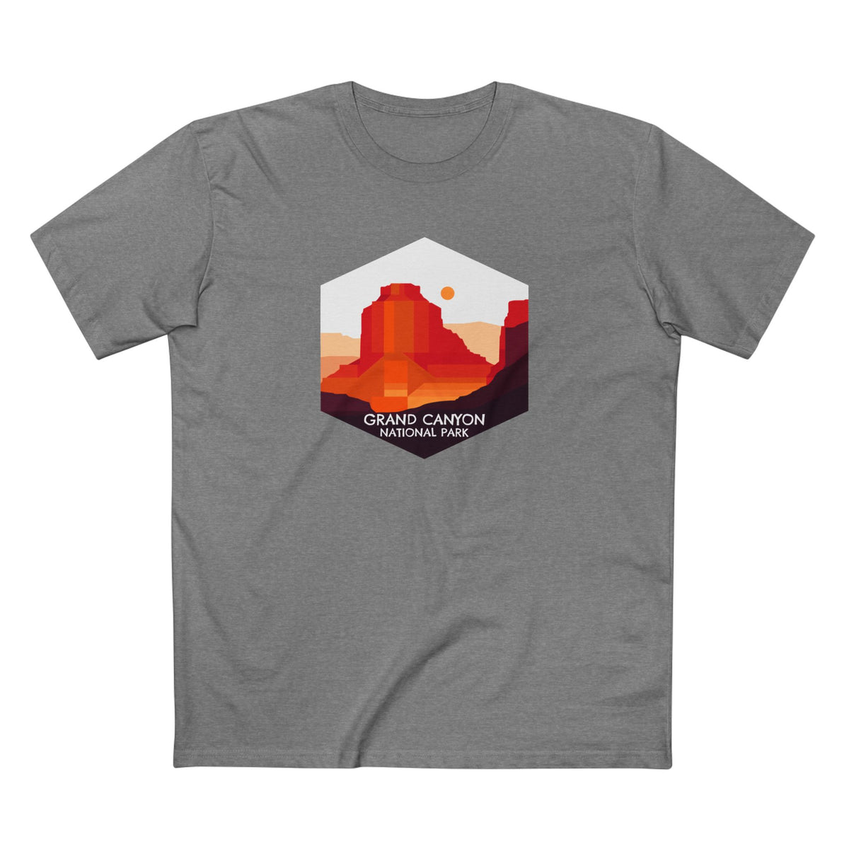 Grand Canyon National Park T-Shirt - Vector Logo in Athletic Heather