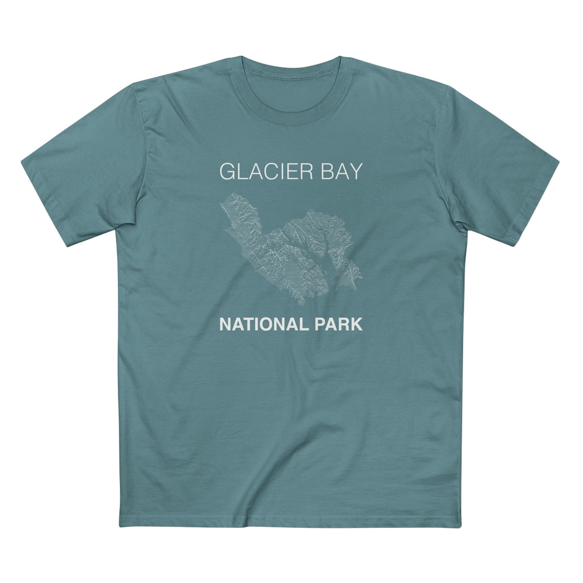 Glacier Bay National Park T-Shirt Lines in Slate Blue