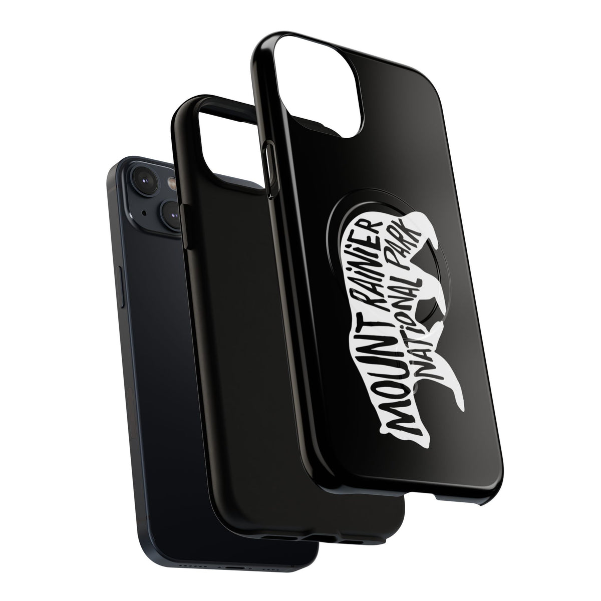 Mount Rainier National Park iPhone Case with MagSafe - Black Bear Design