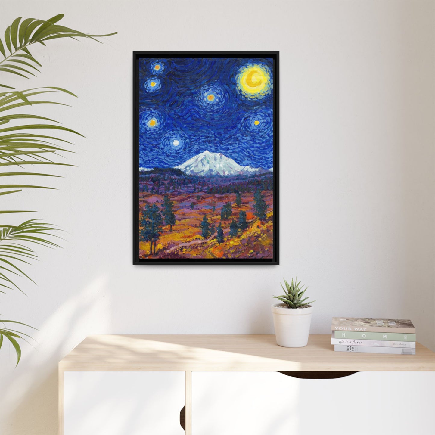 Lassen Volcanic National Park Framed Canvas - The Starry Night