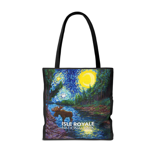 Isle Royale National Park Tote Bag - The Starry Night Large