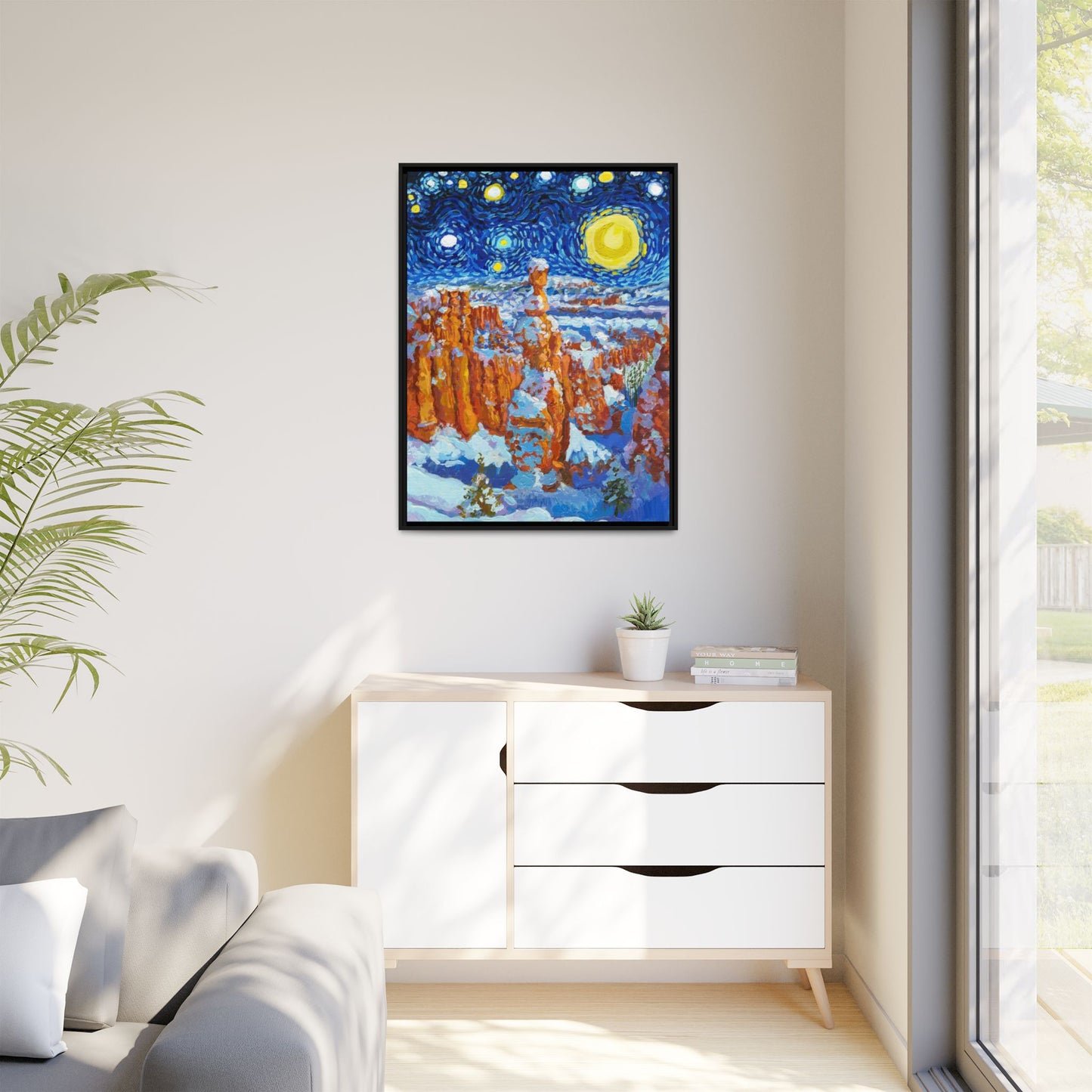 Bryce Canyon National Park Framed Canvas - The Starry Night