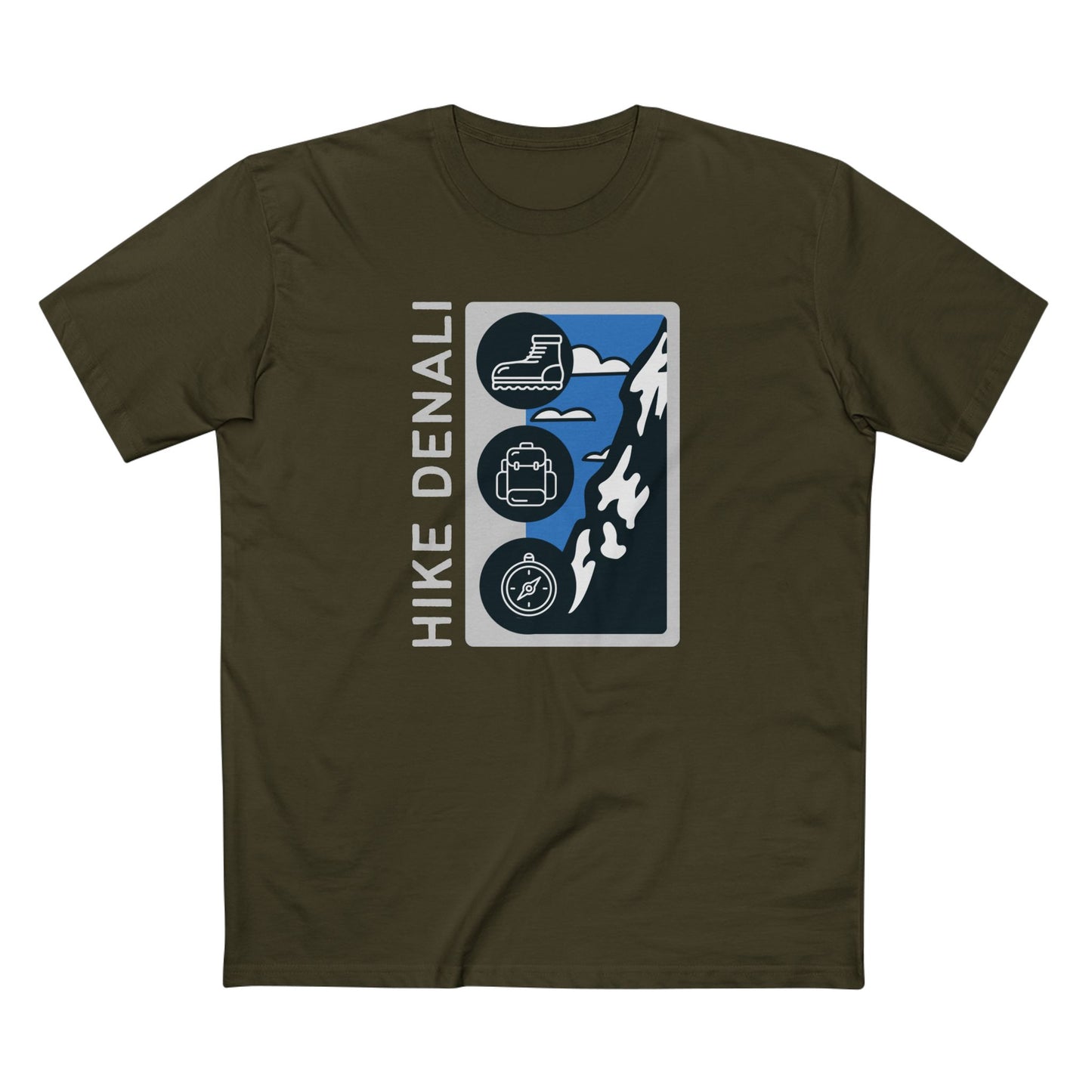 Denali National Park T-Shirt - Hike Denali in Army