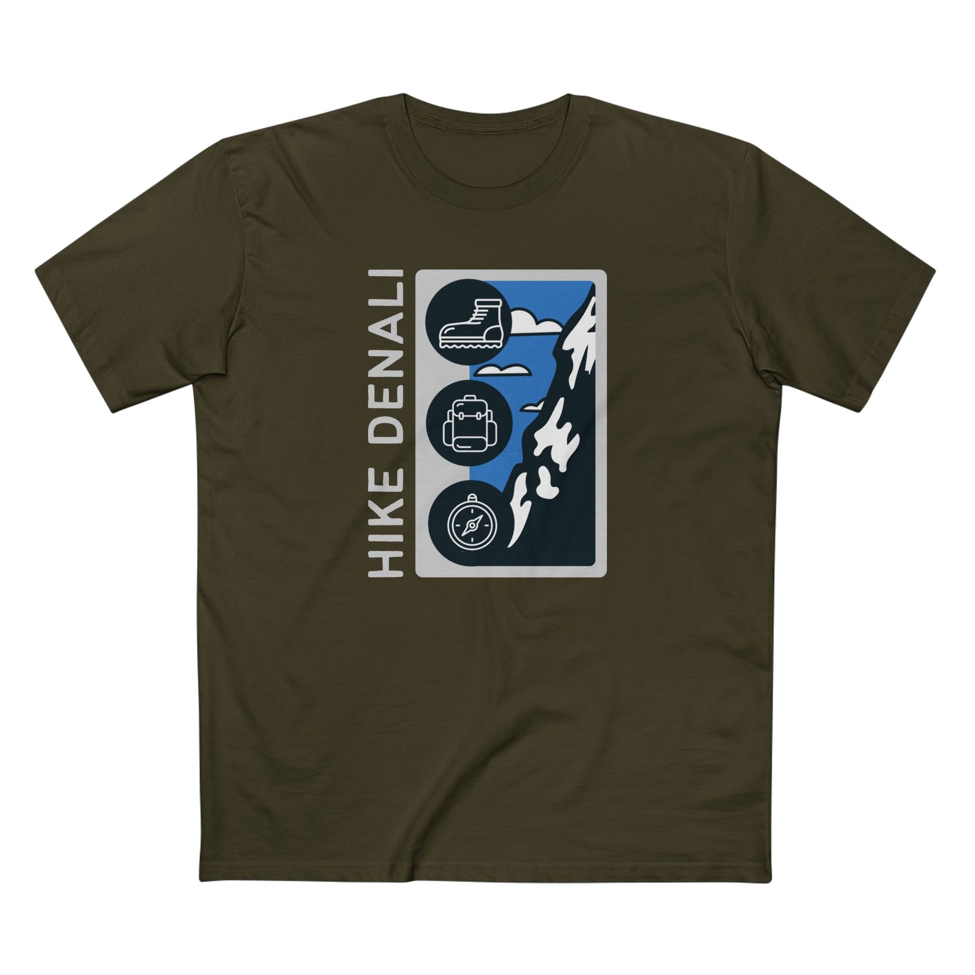 Denali National Park T-Shirt - Hike Denali in Army
