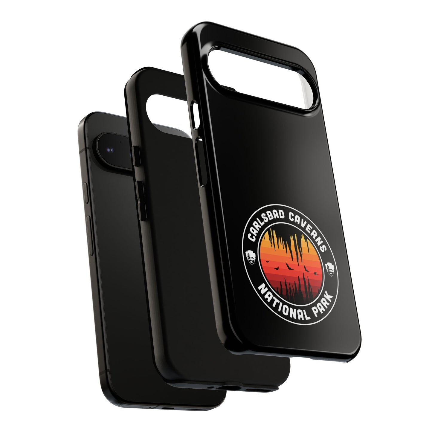 Carlsbad Caverns National Park Phone Case - Orange Round Emblem Design