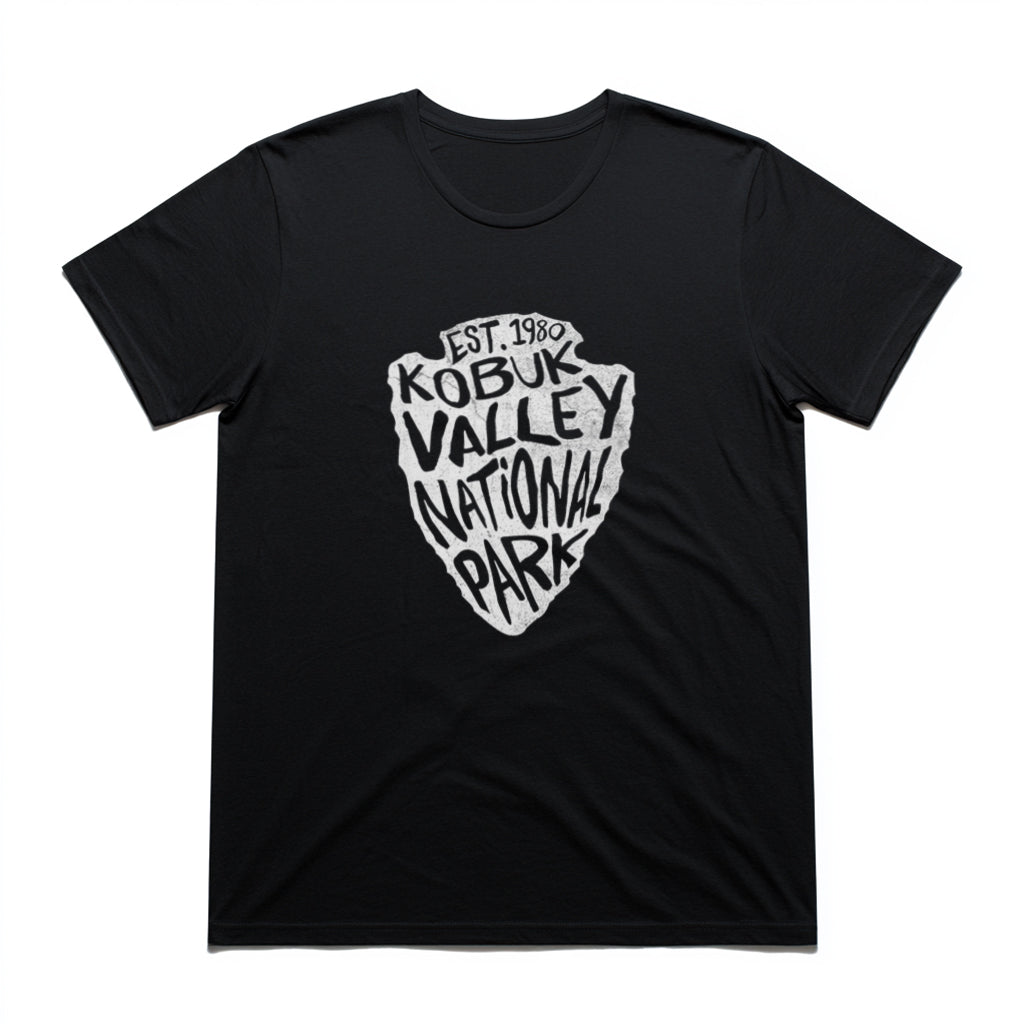 Kobuk Valley National Park T-Shirt - Arrowhead Design in Black