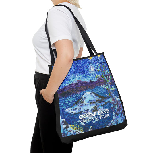 Crater Lake National Park Tote Bag - Starry Night Large