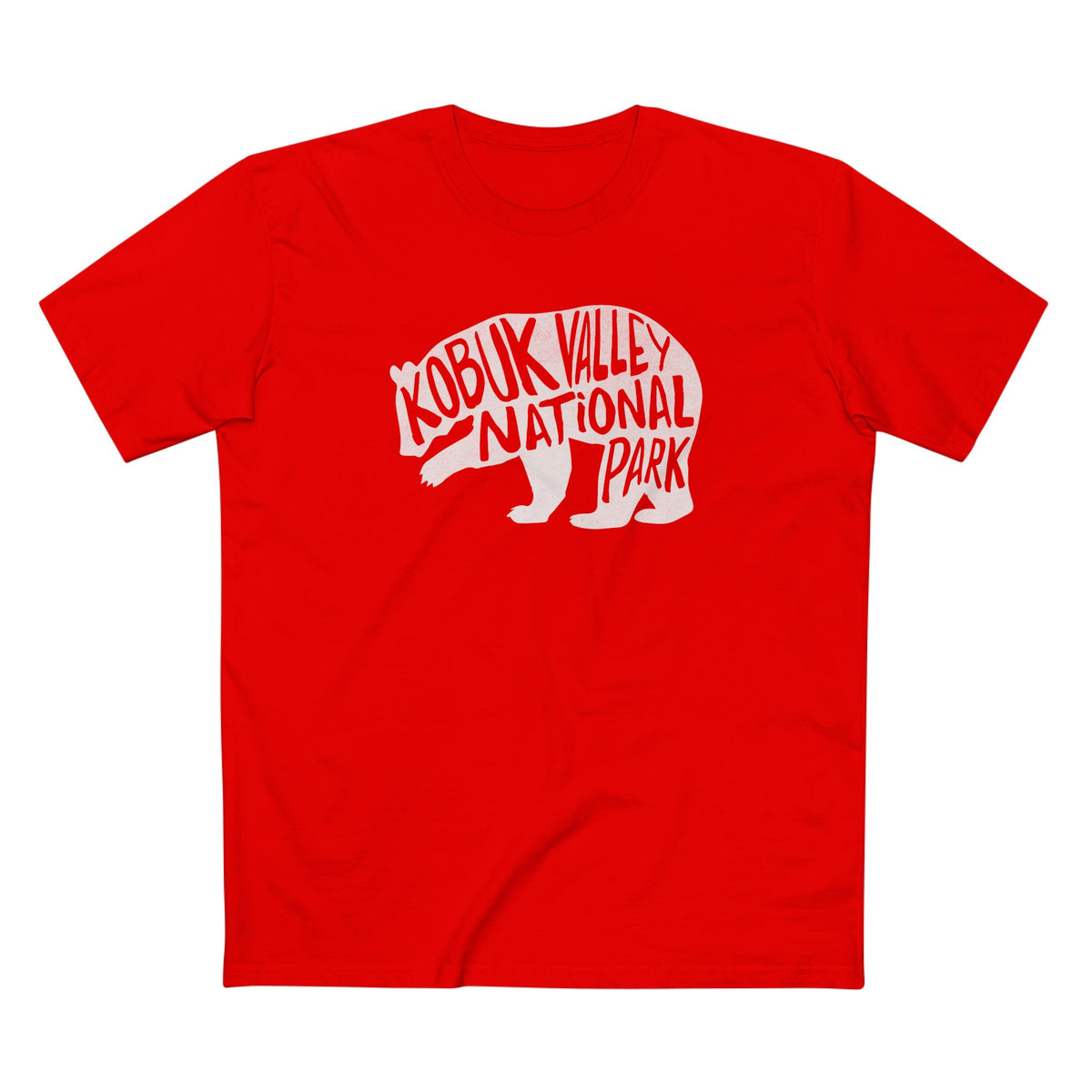 Kobuk Valley National Park T-Shirt - Grizzly Bear in Red