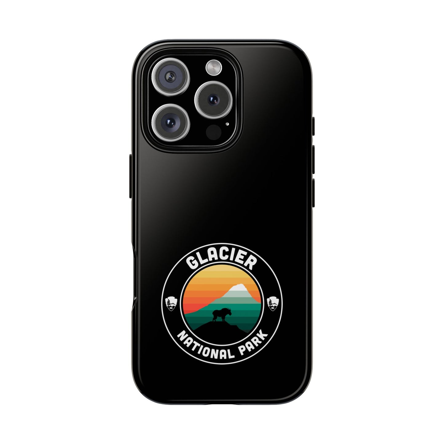Glacier National Park Phone Case - Round Emblem Design