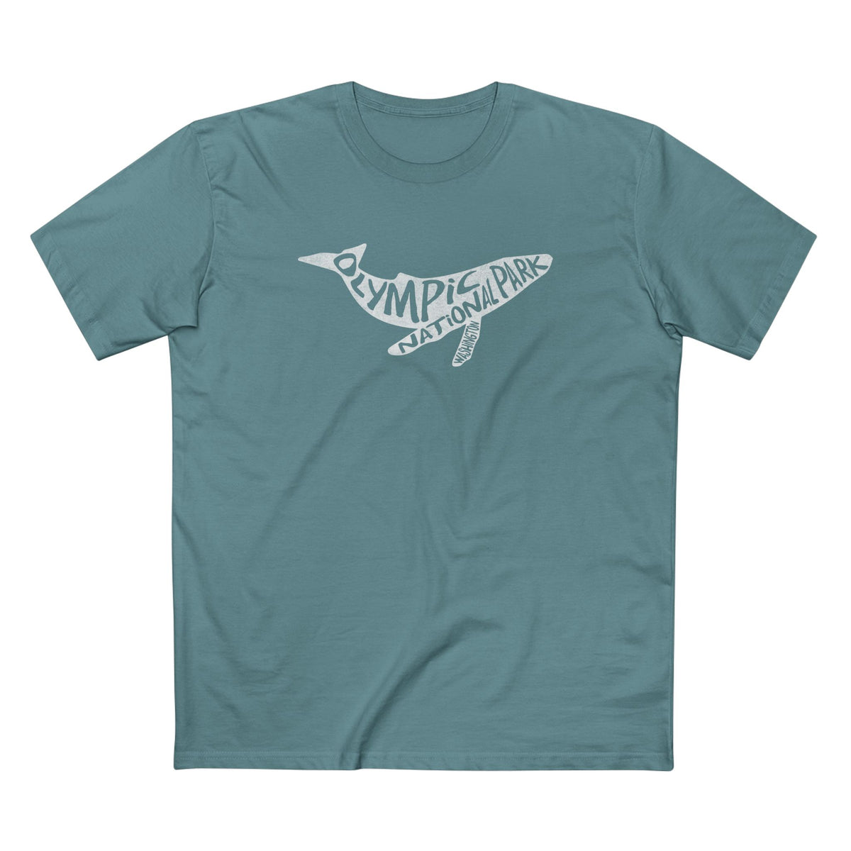 Olympic National Park T-Shirt - Humpback Whale in Slate Blue