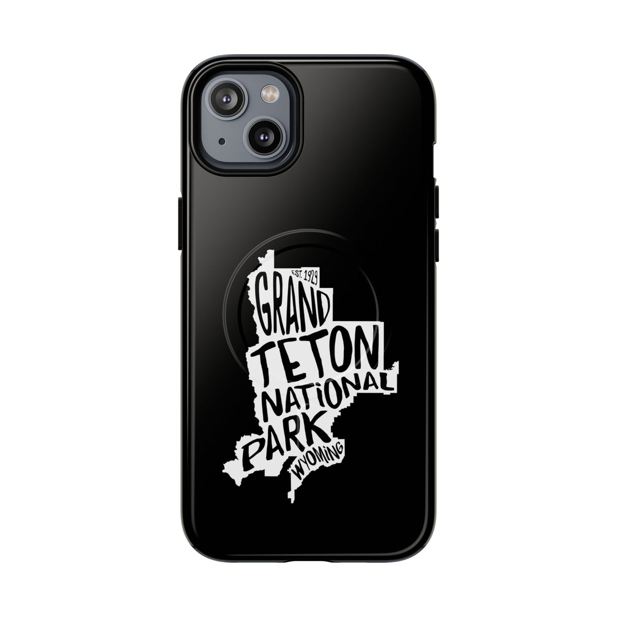 Grand Teton National Park iPhone Case with MagSafe - Map Design