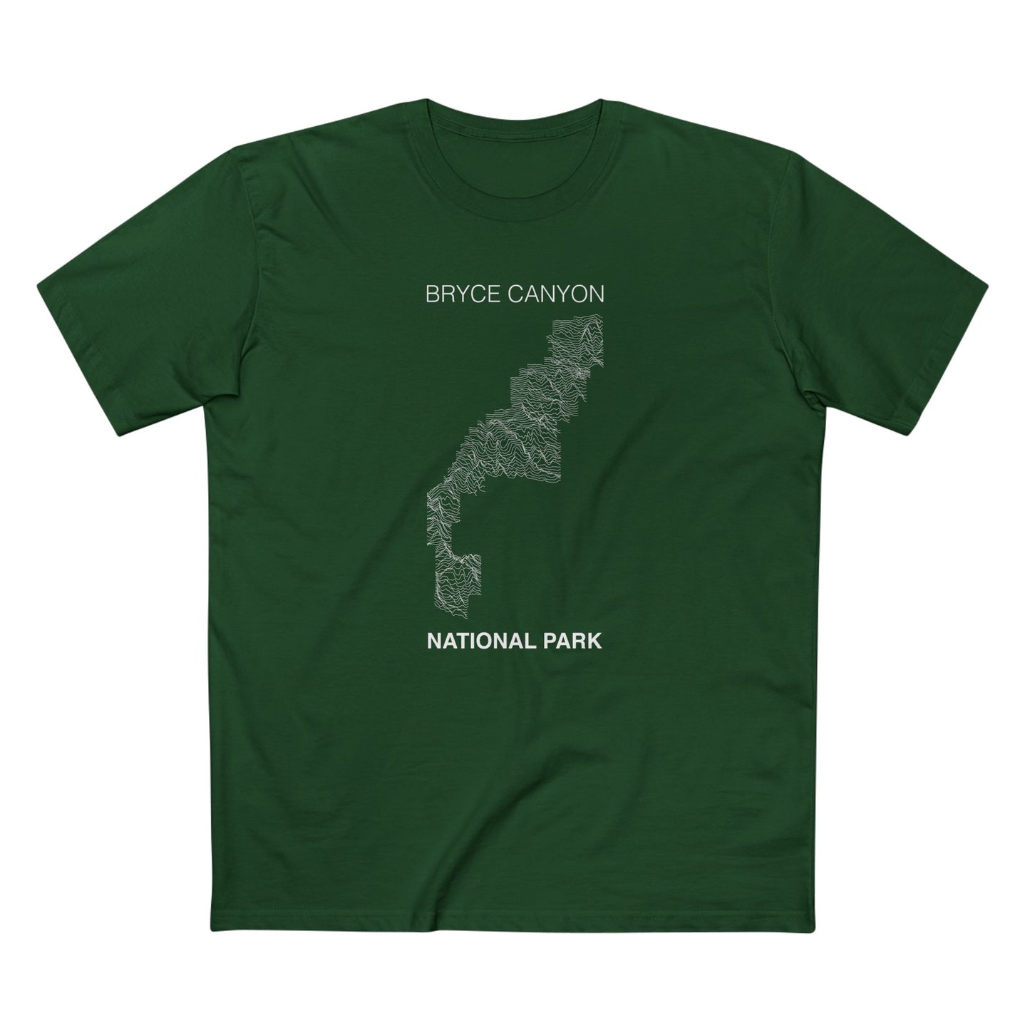 Bryce Canyon National Park T-Shirt Lines in Forest Green