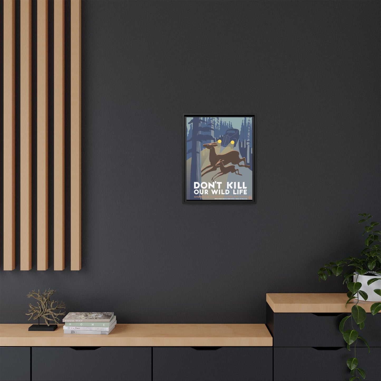 Don't Kill Wildlife National Park Framed Canvas - WPA Poster