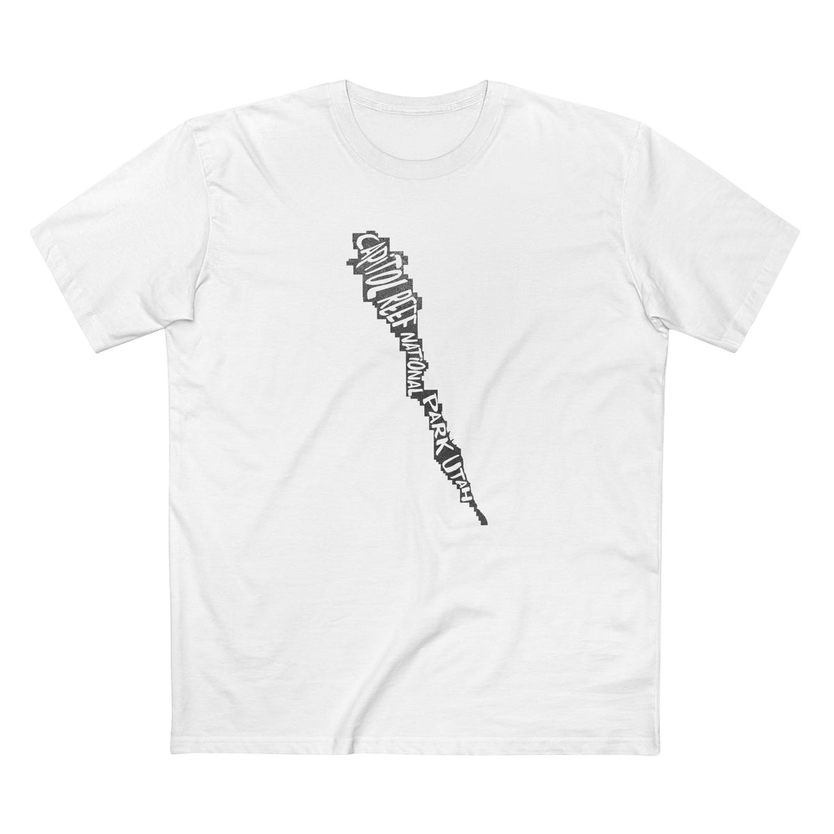 Capitol Reef National Park T-Shirt - Map in White