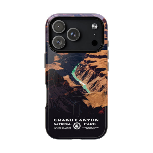 Grand Canyon National Park iPhone case with MagSafe featuring WPA-inspired artwork.