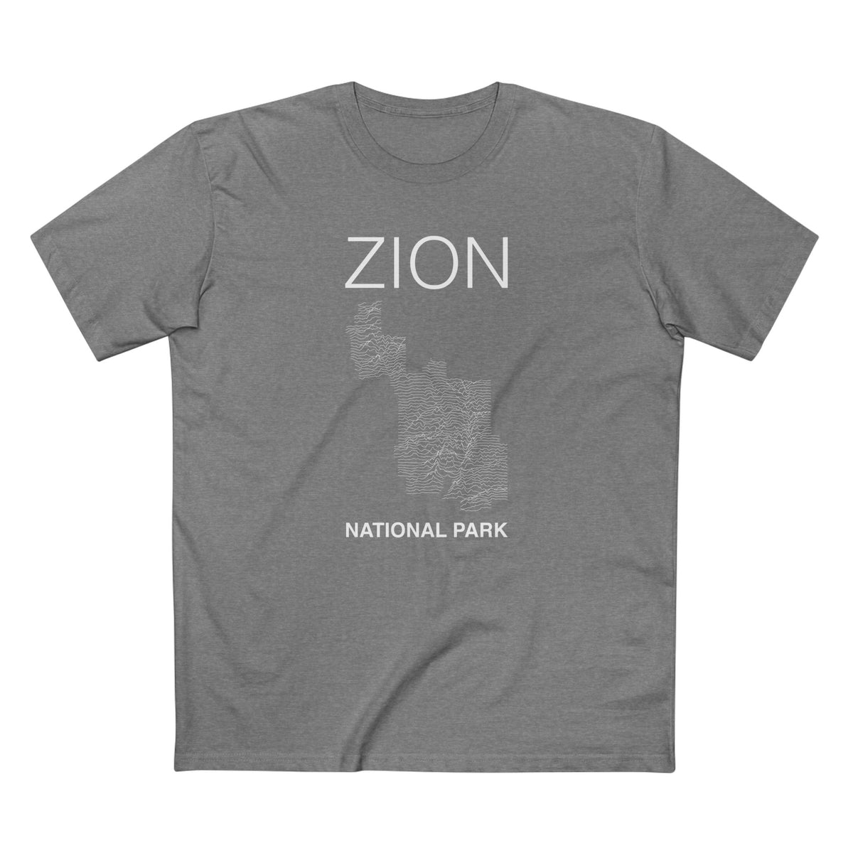Zion National Park T-Shirt Lines in Athletic Heather